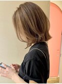切りっぱなしボブタッセルボブ長めボブ顔まわりレイヤーボブ30代