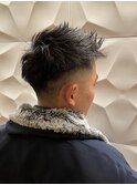 黒髪短髪/テーパーフェード/フォワードスタイル/かっこいい