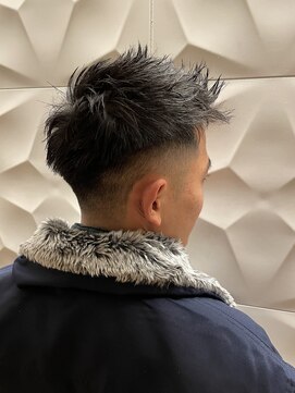 銀座マツナガ 浅草店 黒髪短髪/テーパーフェード/フォワードスタイル/かっこいい