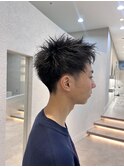 メンズ王道！束感ショート × スパイキーアップスタイル