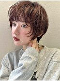 【MINX】くびれヘアアプリコットオレンジハイライトカラー表参道