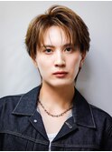 ハイトーンカラーフェザーパーマニュアンスパーマセンターパート