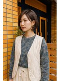 まわりと差がつく大人ショート×ラベンダーブラウン