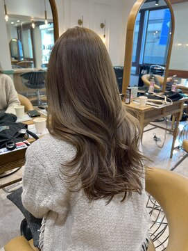 ロンドジェネルーズ 柏(Lond generous) ブリーチなし明るめオリーブグレージュ