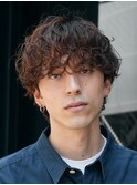 原宿メンズルーズパーマシャドウパーマ波巻スパイラルパーマ