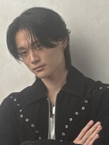 ページ(page,)&nbsp;長めセンターパートウルフ黒髪心斎橋