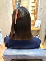 ラグシス 美髪ストレート(Luxis)&nbsp;エアストレート×ミディアムボブ【立川美容室】