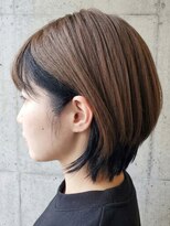 トゥルートラスト アン 下石田店(True Trust un)&nbsp;ショートボブ×インナーカラー イヤリングカラー