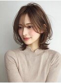 ミディアムレイヤー×白髪ぼかしカラー30代40代50代60代