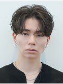 原宿ニュアンスパーマカルマパーマセンターパートガイルヘア緩め
