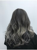 シルバーバレイヤージュ.ハイライトWカラーグラデーションカラー