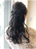 波巻きアレンジ  アッシュグレー