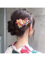 tomoヘア＊浴衣似合わせヘアアレンジ　まとめ髪