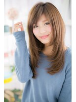 ヘアアンドビューティー ミック(Hair & Beauty miq)&nbsp;カーキベージュでツヤ感…大人かわいい艶カラーワンカールa