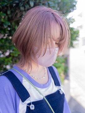 デビュー ヘアーメイク ピンクラベンダーカラー