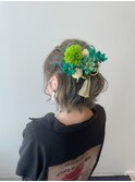 ヘアセットハーフアップ