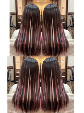 ディー エメ(D-aimer-) ピンク×パールピンク　混ぜ混ぜメッシュ☆