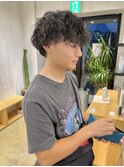 波巻きパーマ
