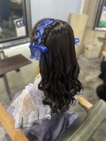 アイビー 新宿(IVY) リボン編み掛けハーフツイン