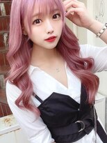 ロア 中目黒(loa)&nbsp;レイヤーロング/グレーベージュ/黒髪/前髪パーマ[中目黒]