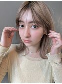 【PARK】抜け感シアベージュ×外ハネミディ