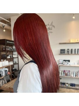 シン(shin) レッドカラー/カシスピンク/ブリーチ無し/ピンクカラー