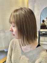 ナンバー 六本松(Number)&nbsp;20代30代40代ボブ/切りっぱなし/韓国/ミルクティーベージュ