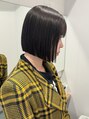ラフ 立川(Laff) 切りっぱなしボブ/縮毛矯正/暗髪ボブ【立川/ショート/ボブ】