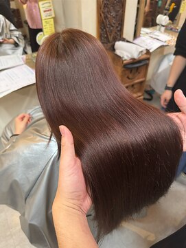 ヘアリゾート粋 ウナム 新宿東口店(enam) 艶髪/髪質改善/ストレート/オレンジブラウン