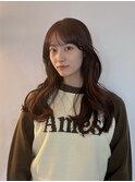 レッドブラウン×韓国風巻き