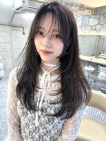 サイン 表参道(SIGN) 韓国ヘアーハッシュカットレイヤーカットグレージュブリーチ無し