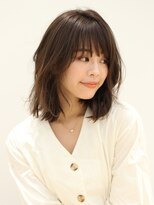 似合わせカットメルティカラーフェミニンウェーブミディアムボブ