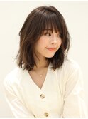 似合わせカットメルティカラーフェミニンウェーブミディアムボブ