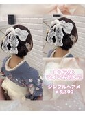 卒業式前に！編み込みツインおだんご♪_優希