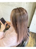 ハイライト外国人風カラー艶髪