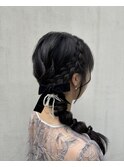 編みおろしアレンジ