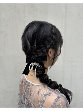 ミンクスリッカ 表参道(MINX RICCa) 編みおろしアレンジ