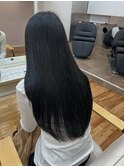 ブルーブラック10代20代ロングヘア艶髪Aujuaトリートメント