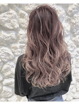 ヘアサロン エフ 渋谷(F) #ピンクベージュ　#バレイヤージュ　#ペールピンク