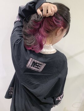 フル(FuLL) インスタ映え間違いない♯インナーカラー♯ピンクレッド