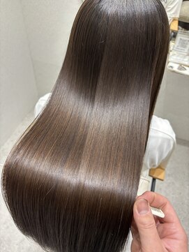 ジーナ 稲毛海岸(Zina) 【髪質改善】艶髪髪質改善×ナチュラルグレージュ ハセガワ