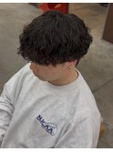 刈り上げない波巻きパーマ