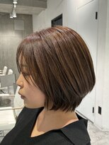 アッシュ 武蔵新城店(Ash)&nbsp;甘かわいい透明感ショートボブ/ブリーチ無しのダブルカラー