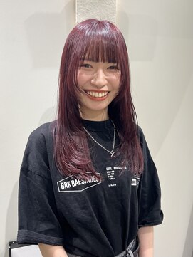 パムル 名鉄岐阜駅前店(paml) 【sakura】wine red×layercut