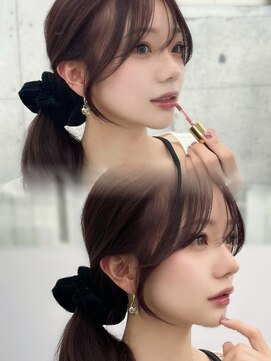 エヌアイ オモテサンドウ(ni omotesando) 韓国ヘア/顔周りカット/ピンクラベンダー 上野