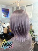 【髪質改善】ラベンダーホワイトグレー×レイヤーボブ 茅ヶ崎