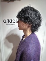 men's salon Gaudi 西宮北口店【メンズサロン ガウディ】【4月3日OPEN（予定）】&nbsp;メンズウルフカット×波巻きツイストスパイラルパーマ