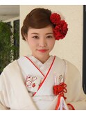 「お着物に合わせたい大人かわいいアップヘア」