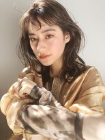 マグノリア(MAGNOLIA) プリカールを使った根元ふんわりエアリーミディ黒髪系パーマ