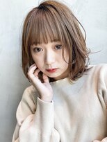 アイティーバイアルバム 八王子店(IT by ALBUM)&nbsp;くびれレイヤー_Aラインボブかきあげロングマロンベージュ_28215